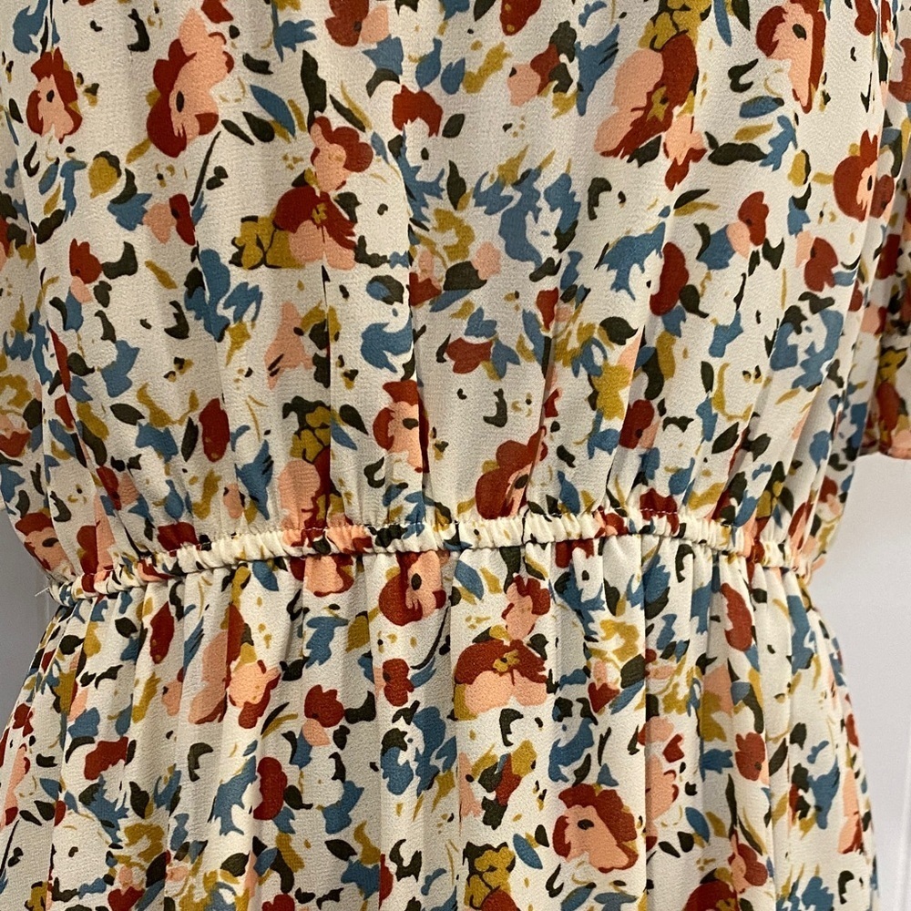 Prairiecore Floral Dress Romantic Vintage Inspired Flowy Feminine Ruffle | Large - Picture 5 of 15